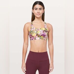 lululemon athletica Floral Energy Bra - Pink, Green, Yellow